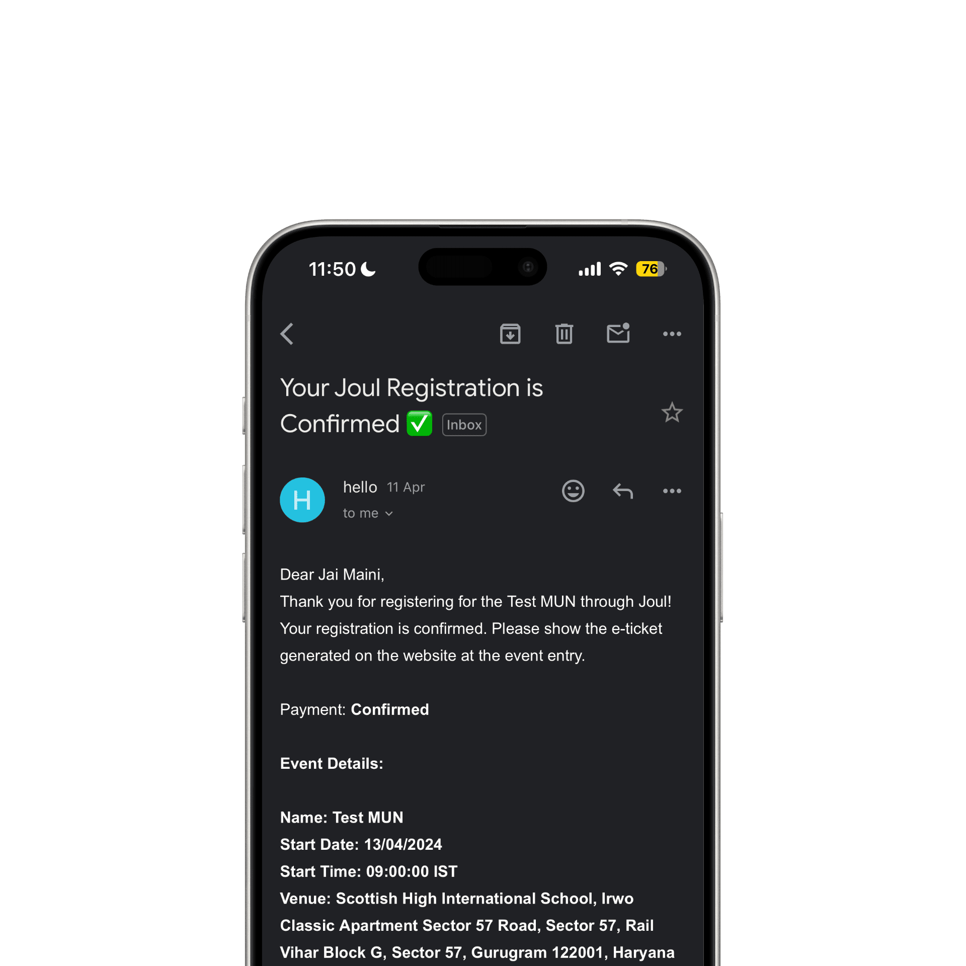 Email on Ipad